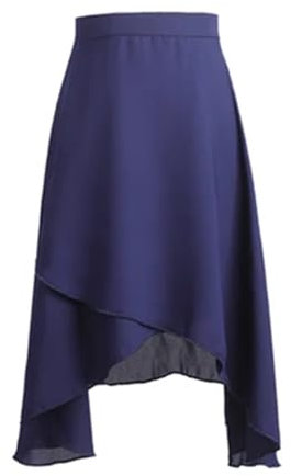 YDYAENIO Damen Chiffon Ballett Tanzrock Ballettrock for Damen, lang, Wickelrock aus Chiffon, mit Schnürung, Ballett-Tutu, Skate-Rock, Ballerina, Tanzbekleidung(Dark Blue)