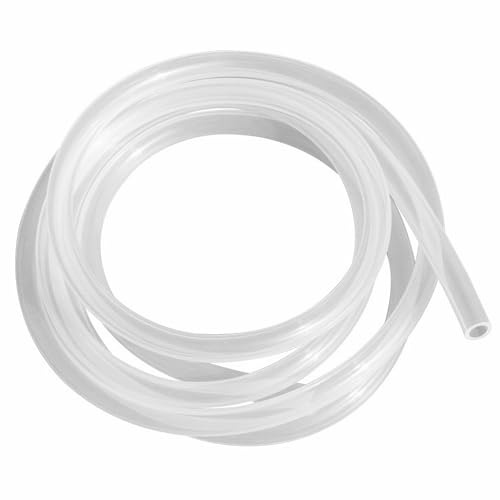 Silikonschlauch 8mm ID x 10mm OD, 1,5 Meter, Transparenter Lebensmitteltaugliche Schläuche, Wasser-Luft-Schlauch-Rohr, Flexibler Silikonkautschuk Schlauch für die Pumpe übertragen