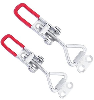 Operitacx 2piezas Abrazadera De Pestillo De Palanca Vertical Metálica Ajustable Clip De Cierre Para Reparaciones Cajas Gabinetes