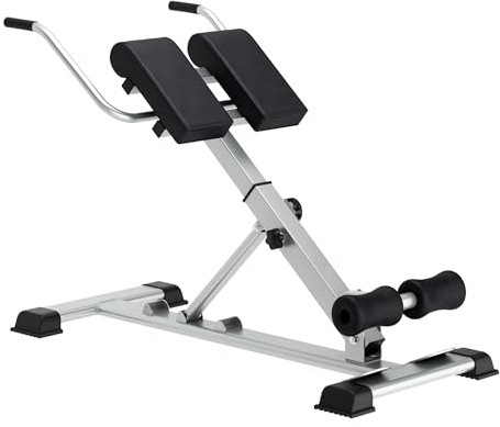 sogesfurniture, Equipo de entrenamiento para abdominales y dorsales con hiperextensión, 7 niveles de altura ajustables, plegable, Banco Romano, Dispositivo de entrenamiento multifuncional, Dispositivo