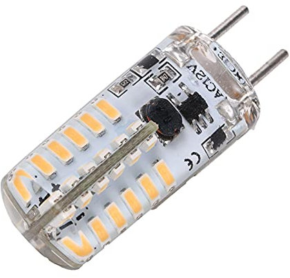 YWBL-WH Bi‑Pin Bulb GY6.35 Bipin Base Led Bulb 3W 300LM 48LED Silicone, Energy Saving, 360° Light, 50,000H Lifespan, with Plug and Play for Various Lamps, for (Warm White)