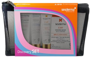 Sesderma Discovery Set – Anti-Aging Pflege mit Vitamin C, Retinol & Hyaluronsäure | Testgrößen für strahlende, hydratisierte & regenerierte Haut | 4-teiliges Dermokosmetik-Set