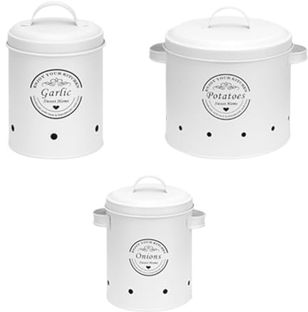 Kitchen vegetable storage | metal containers with ventilation holes household onion jars, garlic container - pots for hotel,