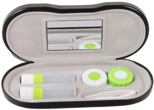 ELAYARD Lens and Eyeglass Case Black Portable Travel Lens Kit Sturdy Protective Storage Box for Lenses and Glasses