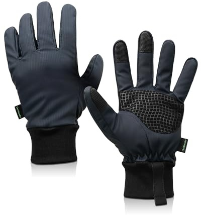 OnWander Winter Gloves for Men Women - Fashion Snow Durable Waterproof PU Leather Fleece Inner - High Sensitivity Touchscreen Thermal Grip Gloves - Ideal for Driving Cycling Skiing Running