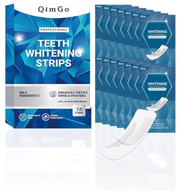ZEXIJOW 14 Pezzi Strisce Sbiancanti Denti Professionali Senza Perossido - Kit Sbiancamento a Casa con Effetto Rapido per Denti Sensibili e Smalto Protetto in 7 Trattamenti Giornalieri