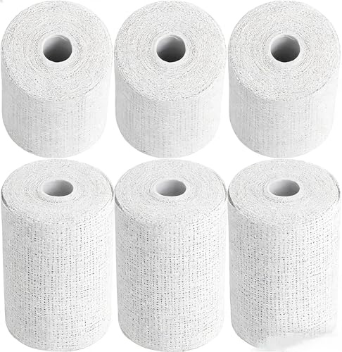 CXWFLM 6 stycken gipsbindor 7,5 x 270 cm – babymage, gravid, present, gipsbinde, avtryck, förband, gipsbinde, baby, mage, pyssel, modellbygge, snabbtorkande, gör-det-själv konst och modellbygge