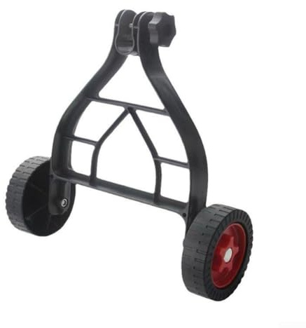 Roue de support auxiliaire pour débroussailleuse avec absorption des chocs pour une tonte confortable