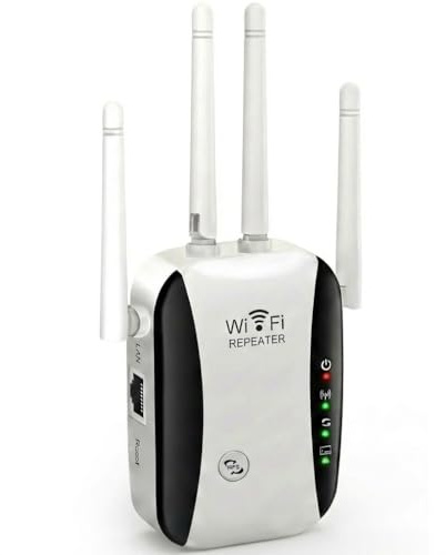 2026 WiFi Extender, WiFi Booster with Ethernet Port, UK Plug | Wifi Repeater Dual Band 1200Mbps 5GHz & 300Mbps, 2.4GHz Wireless Internet Booster, Quick Setup Signal Repeater for Home