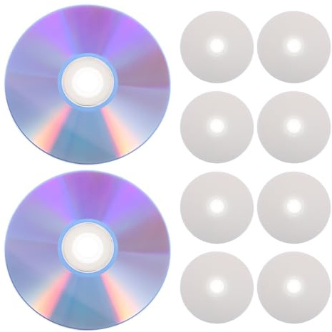 TOPBATHY 10 Pezzi Dischi Dvd Vuoti Registrabili Alta Capacità in Plastica, Affidabili per Backup Foto e Uso Ufficio, Disco Dvd Scrivibile per Archiviazione Dati Sicura