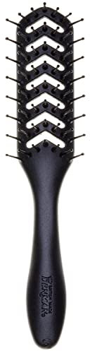 Jack Dean by Denman D200 Flexible Vent Brush for Blow Drying - Styling Hair Brush for Wet Dry Curly Thick Straight Hair - For Women and Men (Black)