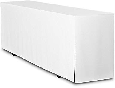 TexDeko Biertischhusse, Heurigentisch husse 200cm Länge Premium (nur Tisch) (Weiß, Tischbreite 50cm)