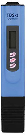 Bewinner Digital LCD Probador de Calidad del Agua TDS Prueba de Agua Pluma Filtro de Pureza 0-9990 PPM Temp para Agua Potable, Acuarios y Piscinas(Azul)