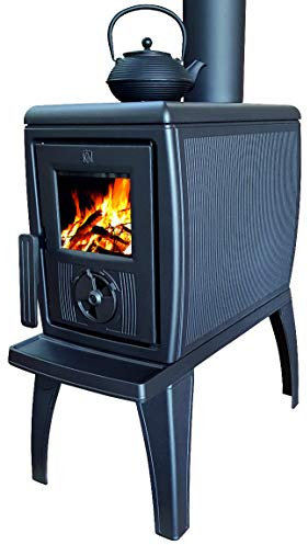 EEK A+ Gusskaminofen Plamen Trenk mit Herdplatte - 8,9kW