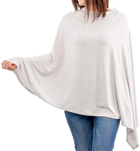 WeeSprout Nursing Cover for Breastfeeding, Soft & Breathable Nursing Poncho, Neck Insert for Hands-Free View, Machine Washable & Dryer Safe Feeding Cover Up