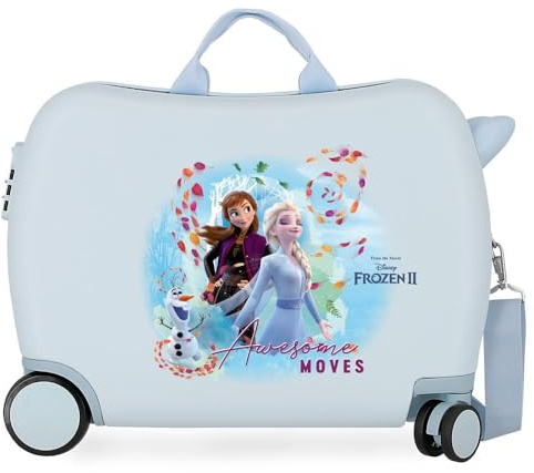 Disney Frozen Die Eiskönigin Awesome Moves Kinder-Koffer Blau 50x38x20 cms Hartschalen ABS Kombinationsschloss 34L 2,1Kgs 4 Räder Handgepäck