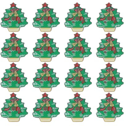 Holibanna 25Pcs Weihnachten LED Brosche Pin Blinken Xmas Glowing Brosche Schneemann Revers LED Licht Up Spielzeug Urlaub Party Supplies Favor