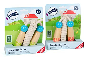 small foot Springseil Active aus FSC 100%-zertifiziertem Holz, 2er-Set, Bewegungsspielzeug ab 5 Jahren, 11872