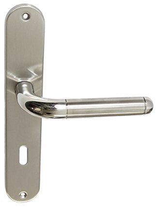 Haeusler-Shop Edelstahl Türbeschlag Star II Langschild BB Türdrücker