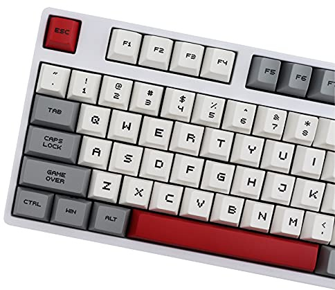 Keycaps, PBT Keycaps 114 keys Dye Sublimation Pixel Keycap with Puller for Cherry Profile Gateron Kailh Switch Mechanical Keyboard Keycaps