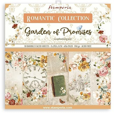 Scrapbooking Extra small Pad 10 sheets cm 15,24x15,24 (6x6) - Garden of Promises