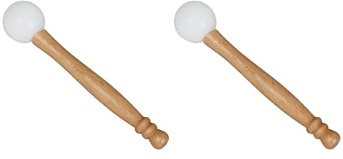 Milisten 2 Stk Musikinstrument Klangschalenstab Klangschalen-percussion-stick Oud-instrument -klangschalen Sound-instrument-stick Buddha-sound-percussion-stick Kristall Stock Hölzern