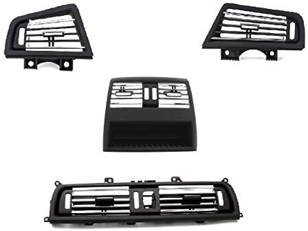 Set Lüftungsgitter für BMW 5 F10 mit Chrom SET (vorne mittig, vorne rechts, vorne links, hinten mittig ohne Öffnung für Sitzheizung) MMM