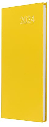 Collins Debden Collins Essentieller Terminplaner, Wochenplaner 2024–2024, Planer, Tagebuch, Soft-Touch, flexibler Einband, kleiner Taschenkalender 2024 (Gelb)