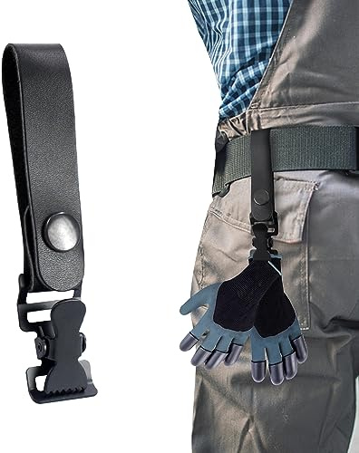 leyomgamz Clip Guanti Porta guanto Guante - 14cm Pelle con moschettone Supporto per Maschere Occhiali Caschi Appendiabiti Lavoro, Utilizzata per Evitare Perdita Durante, Porta-Guanti per Asciugamano