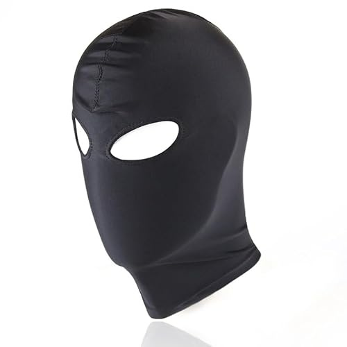 Future of your pleasure Sensual Fops BDSM Vollmaske Schwarz – Kopfhaube mit Augenöffnungen für SM & Bondage, Fetisch Gesichtsmaske für Paare, FOPS B23-3