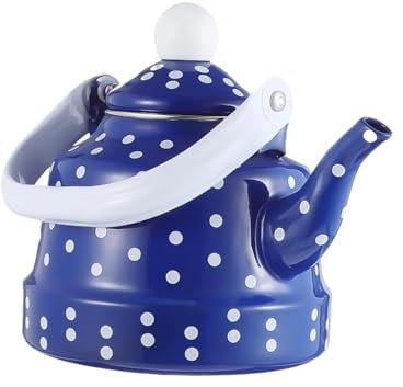 Théières pour Cuisinière Bouilloire Sifflante Bouilloire Sifflante Ancienne Cloche Pot Émail Camping Théière Thé Bouilloire Camping Poêles Thé Kettl Théière Bouilloire à Flûte Théière avec Sifflet