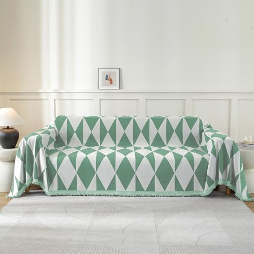 Ystyle Couvre Canapé, 180x340 CM, Jeté De Canapé Grande Taille, Vert Clair | Housse De Canapé 1/2/3/4 Places, Jete De Canape, Universelle Protege Canape, Recouvre Canape Couverture Canape, Plaid Canapé