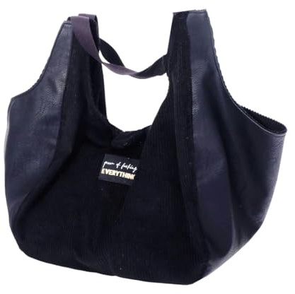 Nähset/Stoffpaket Shopper Tasche Valeska - Kunstleder/Cord - Blau