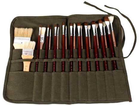 Pinseltasche zum Aufrollen, Künstlerpinsel-Rolltasche – multifunktionale Aufbewahrung und tragbare Verpackung für Malerei, Zeichnen und Kunstbedarf – aufrollbare Tasche für erwachsene Künstler
