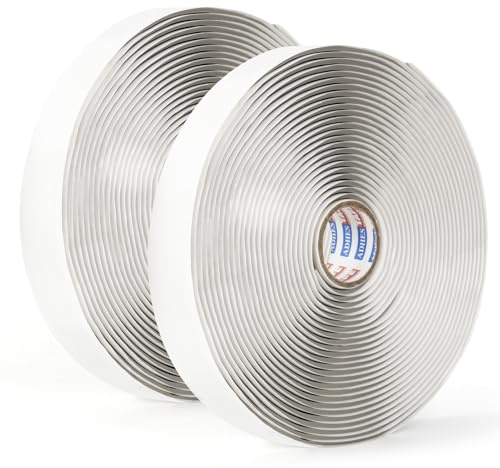 ADHES Butylrundschnur, 25mm x 9m x 3mm 2 Rollen, Butyl Dichtungsband, Butyl Dichtband für Auto-LKW-Scheinwerfer Tür, Windschutzscheibe, Haushaltsgeräte