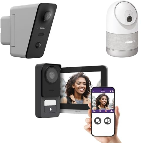 Philips Philips Connect 3 - Kit de videoportero con cable de Philips Connect 3 + cámara interior + cámara exterior
