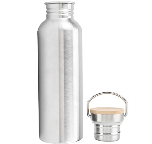 Acouto Eigenschaften Hergestellt aus Hochwertigem Edelstahl, Edelstahlflasche, Wasserflasche, Weithals-Trinkflasche, Outdoor, Camping, Silber, 350 Ml, 500 Ml, 750 Ml (750 ml)