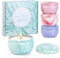 Lot de 4 Grandes Bougies Parfumées pour Femme, Aromathérapie pour Soulager le stress, Cire de Soja Naturelle, Décoration de Noël, pour Anniversaire, Saint-Valentin, Yoga
