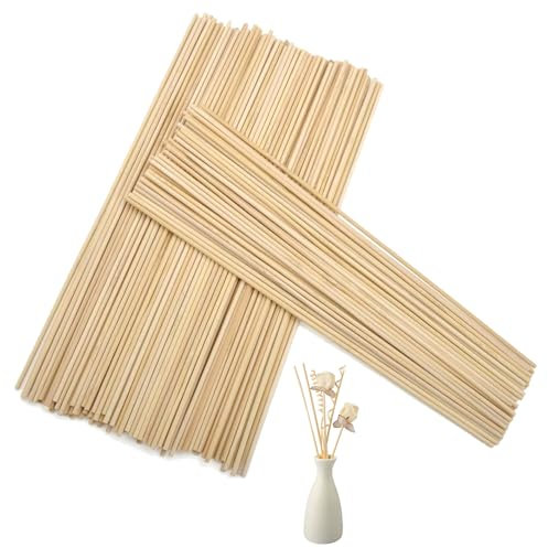 200 Stück Zuckerwatte Stäbe,Zuckerwatte Stäbchen 300mm X 3mm,Zuckerwattestäbchen,Zum Basteln Bambusstäbe Eisstiele Holzstäbe Kandiszucker Sticks Bastel Holzstäbe Rundholz Für Diy Projekte