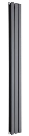 Sterling Anthracite Double Flat Panel Vertical Radiator 1750 x 210mm