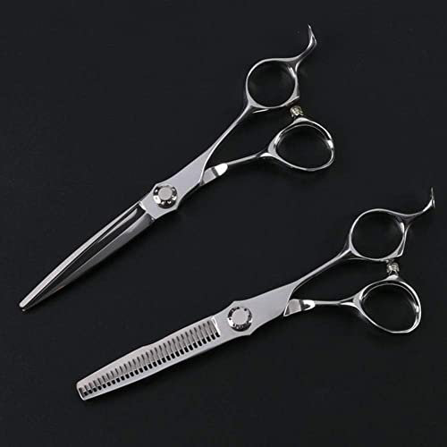 asdchZen 6-Zoll-Friseurschere, Professionelles Friseurscheren-Set Für Den Salon, Zum Schneiden Und Effilierscheren, Flatcut 6.0Inch