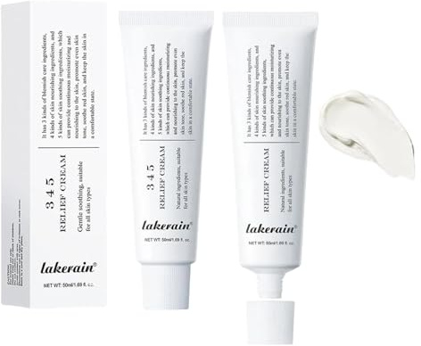 345 Relief Cream, 2 PCS 345 Feuchtigkeitscreme Gesicht mit Niacinamid und Panthenol, 345 Cream für Skin Care, 345 Gesichtscreme Repair Gesichtscreme Geeignet für Akne und Fettige Haut (2)