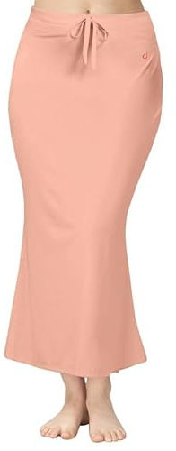 TRENDMALLS Dam polyester spandex sari formkläder underkjol för kvinnor, bomullsblandning, underkjol, kjolar för kvinnor, formkläder klänning för sari formare, Appricoat, M