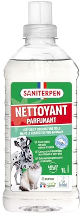 SANITERPEN – Nettoyant Parfumant Sols Multi-Surfaces – Spécial Animaux de Compagnie - Parfum Douceur de Coton – Formule Écologique – Fabrication Française - Flacon 1L