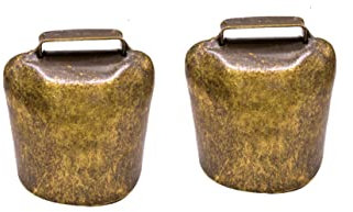 ifundom 2stücke Bronzeglocke Schafsglocken Dicke Glocken Tier-hängeglocke Für Schafe Pferde Kühe Landwirtschaftsglocken-zubehör Glocken-hängedekor Schafglocken-anhänger Diy-glocken-hänge