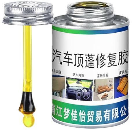 Adhesivo del revestimiento del techo del automóvil - Glue de reparación de autoadhesivos de 100 ml con cepillo | Reparación de telas para el techo interior | Spray de enlace fuerte para la modificació