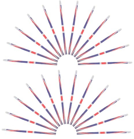 HIAKDOFT Bleistifte Mit Holzgehäuse 24Er Set Schulstifte Mit Radiergummi Union Jack Motiv Für Schule Büro Und Festliche Anlässe Leicht Anspitzbar