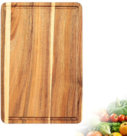 Wooden Chopping Boards for Kitchens, Wood Cutting Boards for Kitchen Wood Cutting Board Set, Serving Boardsfor Bread Vegetable Meat Carving Boardss(29.5 x 19.6 x 1.5 cm)