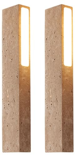 Applique da Parete Moderne da 18,1 Lampada in Pietra Gialla con Montaggio su 2 Lati, cablata, Applique in alabastro Naturale, Applique a LED in Pietra Calda per Bagno, Soggiorno,