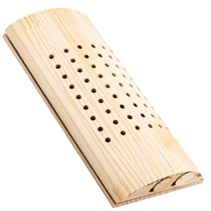 Abaodam Wooden Moxibustion Lumbar Pillow Shaped Design for Back Massage and Lumbar Support Hardness for Muscle Strain Relief and Relaxation Therapy at Home